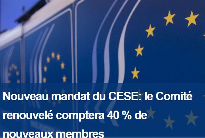 Le Comité économique et social européen renouvelé compte 40 % de nouveaux membres