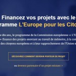 Financez vos projets avec "L'Europe pour les citoyens"