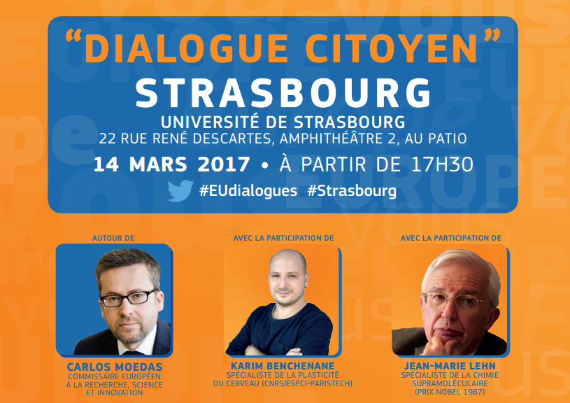 Dialogue citoyen à Strasbourg 14/03: "Inventer la vie de demain par la recherche et l'innovation?"