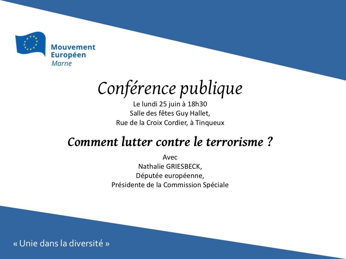 Conférence publique "Comment lutter contre le terrorisme ?" / Tinqueux / 25 juin