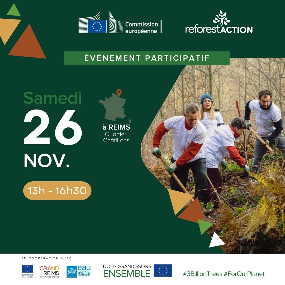 La Commission européenne et Reforest’Action vous invitent à une plantation participative
